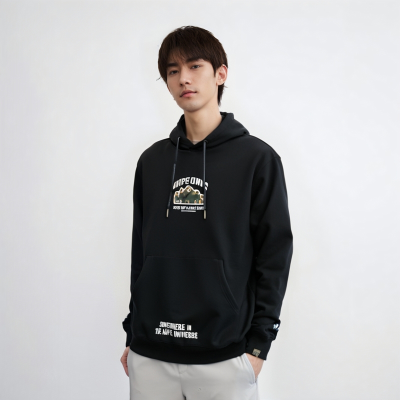 Shop AAPE FW24 Ape Emblem Graphic Pullover Hoodie for Men AAPSWMB378XXN