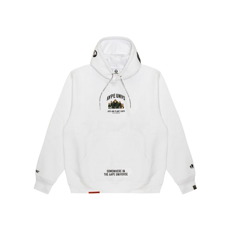 Purchase AAPE FW24 Ape Emblem Graphic Pullover Hoodie for Men AAPSWMB378XXN