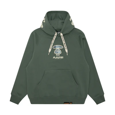 Aape FW24 Ape Face Badge Casual Hoodie for Men. AAPSWMB357XXN
