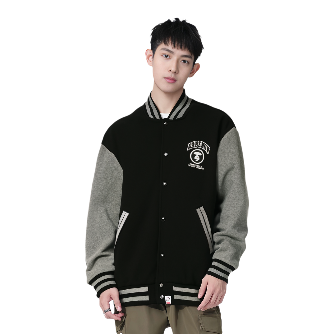 Shop AAPE FW24 猿人標誌寬鬆版長袖衛衣 AAPSWMB328XXN