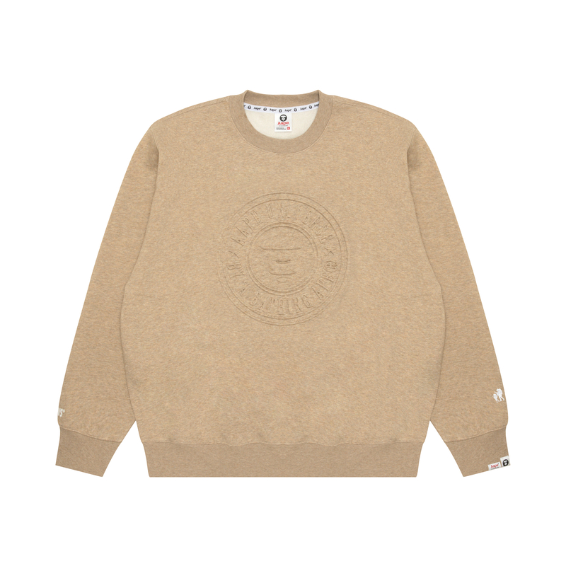 AAPE FW24 Ape Face Logo Crewneck Sweatshirt AAPSWMB338XAN