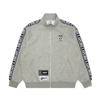 Aape FW24 Ape Face Raglan Casual Jacket White/Grey. AAPSWMB349XAN