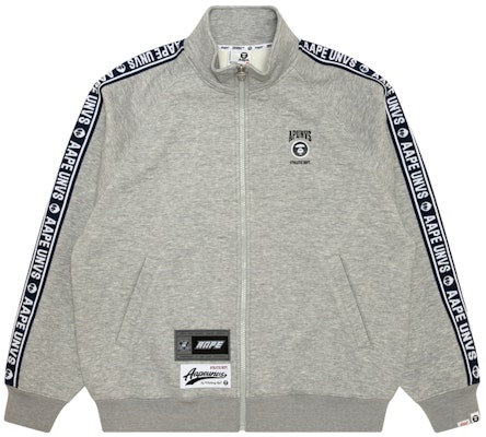 Aape FW24 Jaket Kasual Ape Face Raglan Putih/Abu-Abu. AAPSWMB349XAN Order Aape FW24 Jaket Kasual Ape Face Raglan Putih/Abu-Abu. AAPSWMB349XAN