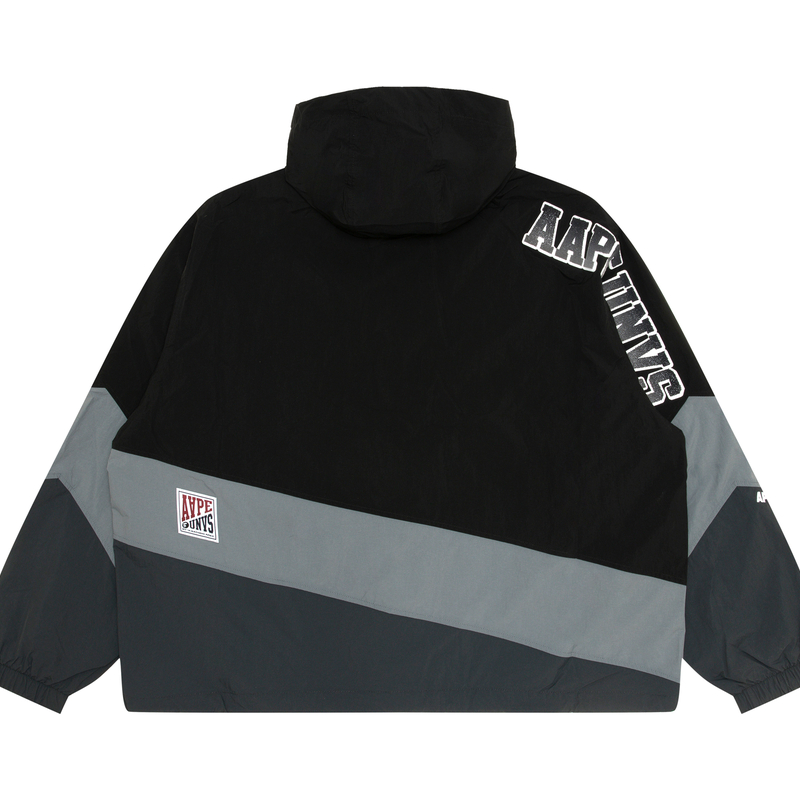 Lookbook AAPE FW24 에이프 헤드 배지 로고 후드 재킷. AAPLJM7671XXN