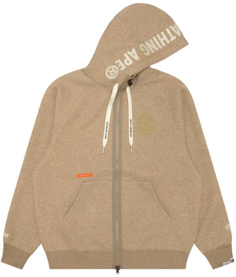 AAPE FW24 猿人头标志拉链连帽衫棕色休闲抓绒外套 AAPSWMC317XAN Buy AAPE FW24 猿人头标志拉链连帽衫棕色休闲抓绒外套 AAPSWMC317XAN