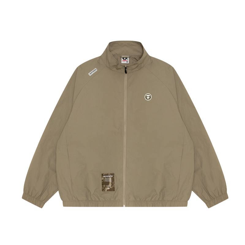 Aape FW24 Ape Logo Patch Zip-Up Raglan Sleeve Jacket for Men AAPLJM7663XXN