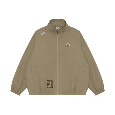 Aape FW24 Ape Logo Patch Zip-Up Raglan Sleeve Jacket for Men AAPLJM7663XXN