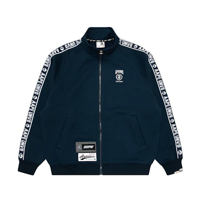 Aape FW24 Ape Logo Raglan Track Jacket Navy Fashion Streetwear. AAPSWMB349XXN