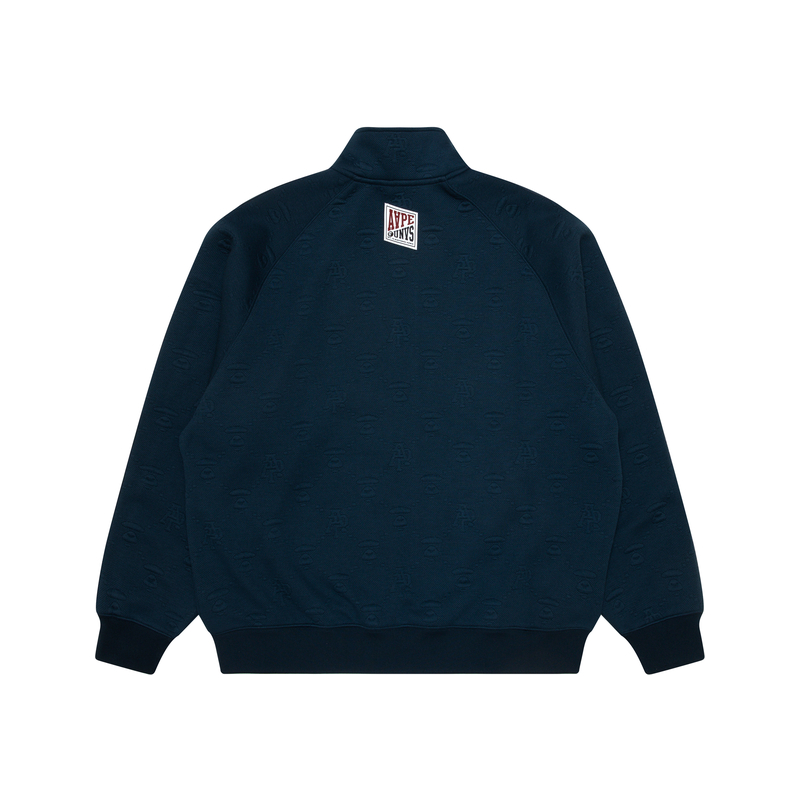 Lookbook Aape FW24 猿人标志拼接长袖夹克 深蓝色 时尚街头潮流外套. AAPSWMB349XXN