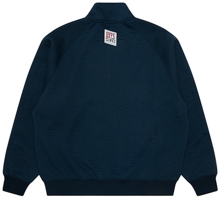 Aape FW24 猿人標誌拼接海軍藍運動外套 街頭時尚潮流款式 AAPSWMB349XXN Lookbook Aape FW24 猿人標誌拼接海軍藍運動外套 街頭時尚潮流款式 AAPSWMB349XXN