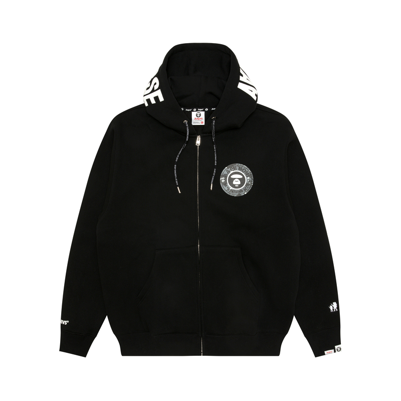 AAPE FW24 Black Badge Loose Fit Long Sleeve Sweatshirt for Men - Stylish & Comfy AAPSWMB345XXN