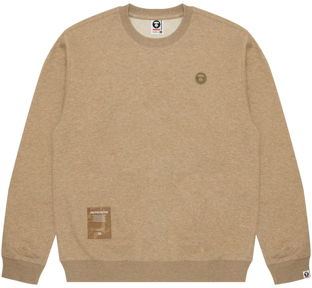 aape-fw-24-brown-crewneck-sweatshirt-with-ape-logo-and-letter-embroidery-aapswmb-318-xan