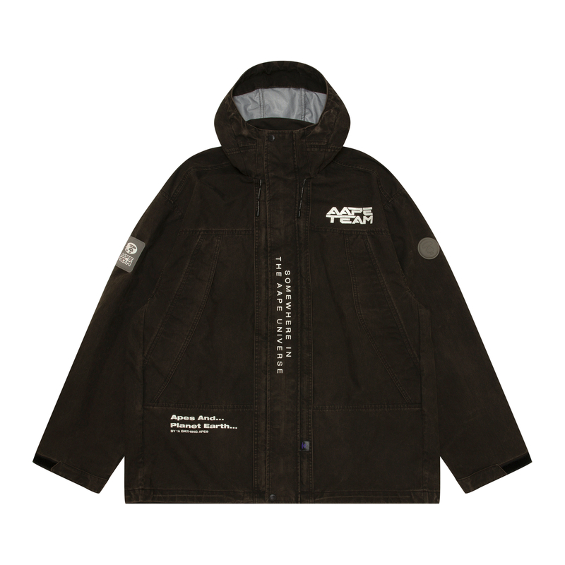 AAPE FW24 Casual Comfortable Thick Hooded Jacket - Black AAPJKM7612NXL