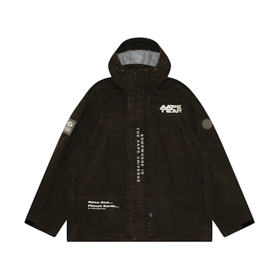 AAPE FW24 Casual Comfortable Thick Hooded Jacket - Black AAPJKM7612NXL