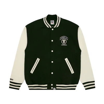 AAPE FW24 Colorblock Loose-Fit Ape Badge Sweatshirt AAPSWMB328XAN