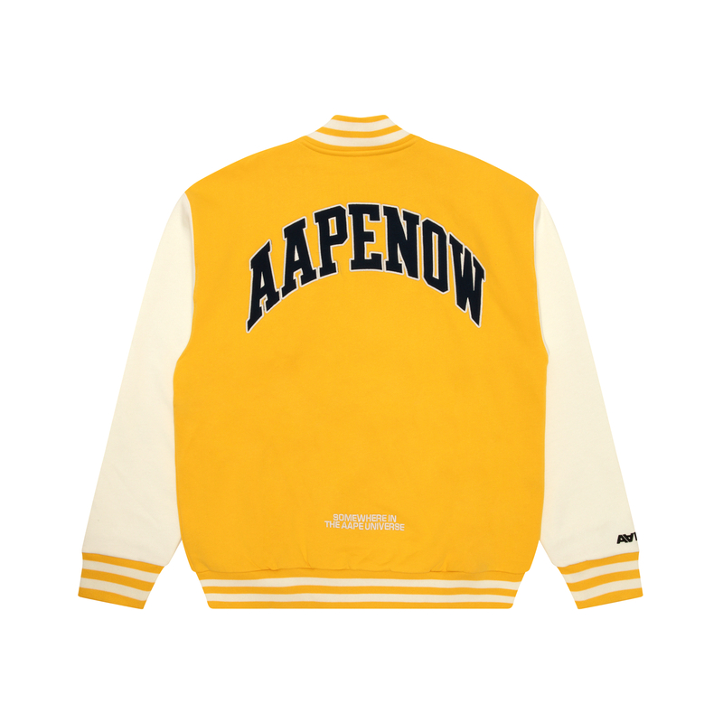 Details for AAPE FW24 Colorblock Loose-Fit Ape Badge Sweatshirt AAPSWMB328XAN