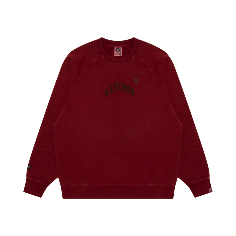 AAPE FW24 Embroidered Letter Crewneck Casual Sweatshirt AAPSWMB320XXN