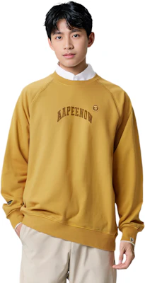 AAPE FW24 Embroidered Letter Crewneck Casual Sweatshirt AAPSWMB320XXN 3