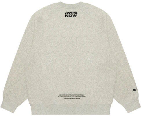 AAPE FW24 Minimal Ape Logo Letter Print Loose Crewneck Sweatshirt Men AAPSWMB319XAN Details for AAPE FW24 Minimal Ape Logo Letter Print Loose Crewneck Sweatshirt Men AAPSWMB319XAN