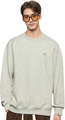 AAPE FW24 Minimal Ape Logo Letter Print Loose Crewneck Sweatshirt Men AAPSWMB319XAN Sizing AAPE FW24 Minimal Ape Logo Letter Print Loose Crewneck Sweatshirt Men AAPSWMB319XAN