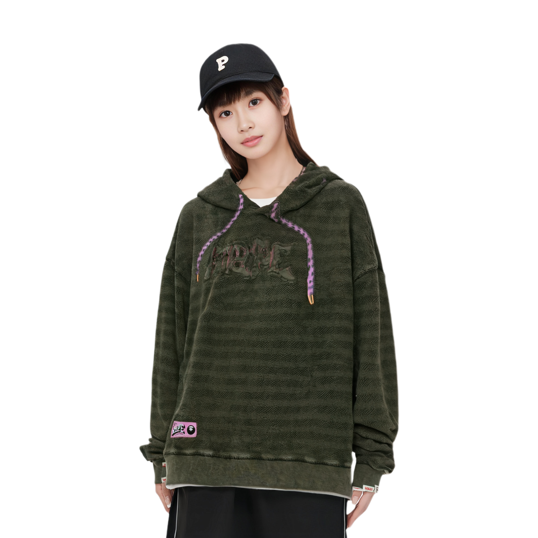 Shop 에이프 FW24 미니멀리스트 여성용 커뮤터 캐주얼 후디. AAPSWWB396XXN