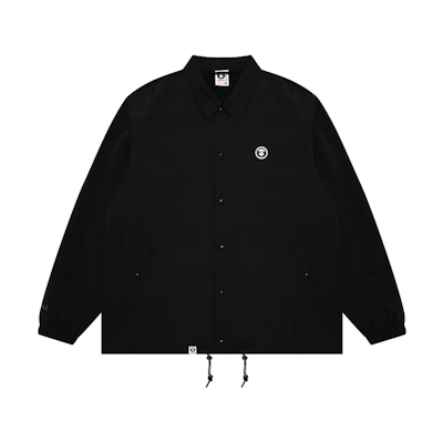 AAPE FW24 Minimalist Monochrome Jacket with Ape Face Badge AAPLJM7662XXN