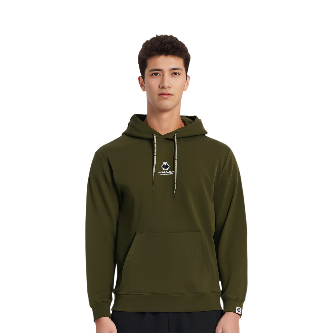 Sizing AAPE FW24 Poker Ape Badge Embroidered Casual Hoodie AAPSWMB323XXN