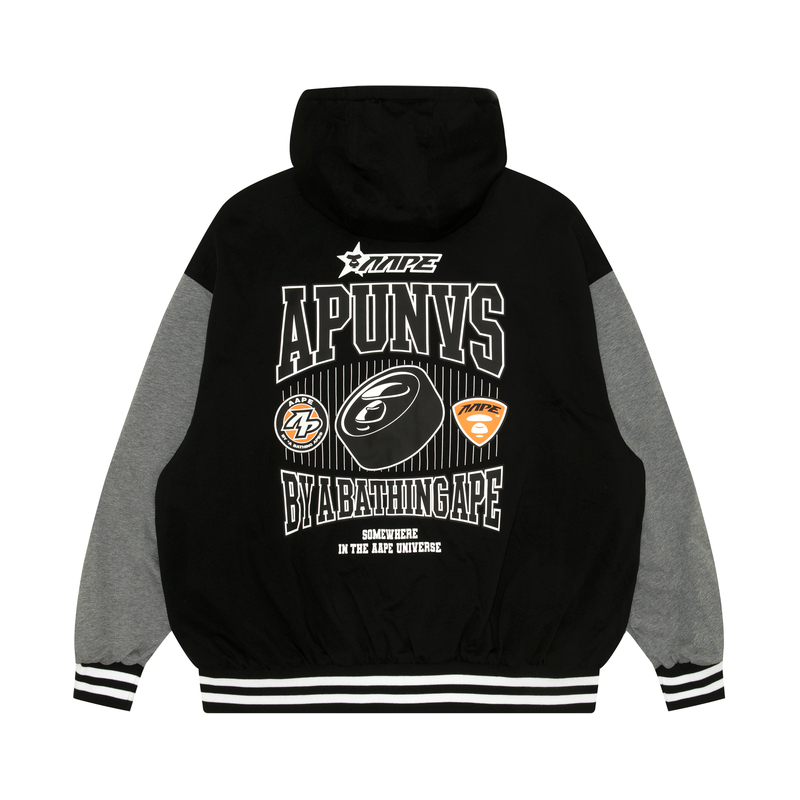 Lookbook Aape FW24 리버서블 후드 루즈핏 집업 재킷 남성용. AAPLJM7672XXN