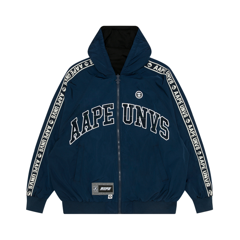 Shop Aape FW24 리버서블 후드 루즈핏 집업 재킷 남성용. AAPLJM7672XXN