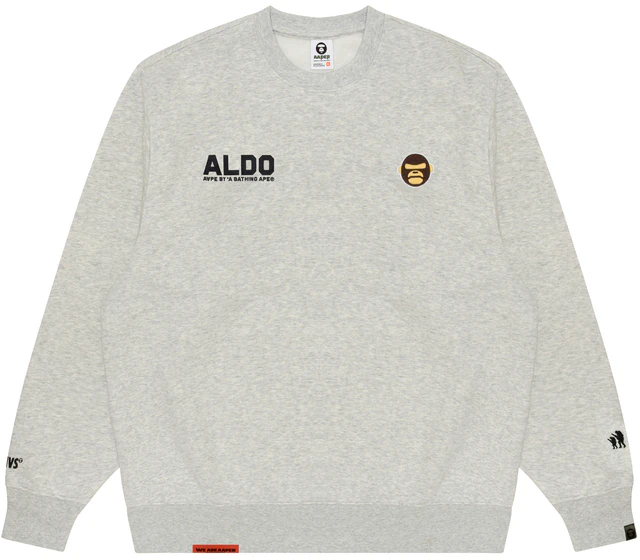 aape-fw-24-white-grey-ape-logo-embroidered-crewneck-sweatshirt-aapswmb-377-xan