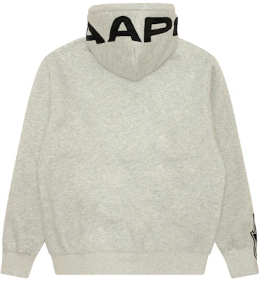 AAPE FW24 White Hoodie Jacket with Ape Face Badge Trendy Design AAPSWMB346XAN Lookbook AAPE FW24 White Hoodie Jacket with Ape Face Badge Trendy Design AAPSWMB346XAN