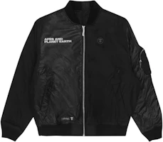 AAPE Glossy Patchwork Zipper Jacket with Ape Logo and Letter Print AAPJKM7465XXH AAPE Glossy Patchwork Zipper Jacket with Ape Logo and Letter Print AAPJKM7465XXH