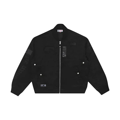 AAPE Gothic Letter Camo Paneled Zip Baseball Jacket - AAPJKM7392XXF