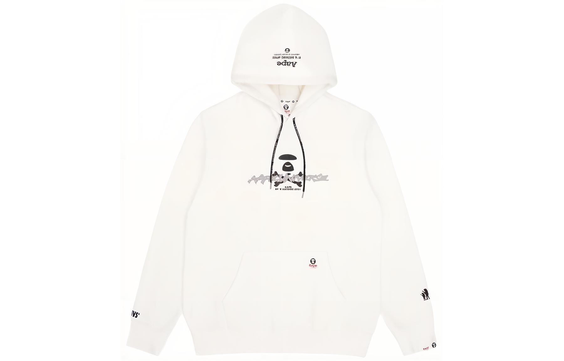 AAPE Graffiti Logo Ape Head Print Pullover Sweatshirt AAPSWM3817XXH