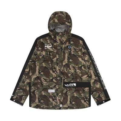 AAPE Green Camo Logo Hoodie Jacket AAPLJM7355XAE