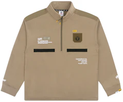 AAPE Half-Zip Pullover Sweatshirt with Logo Print and Pocket Design AAPSWM3775XXF AAPE Half-Zip Pullover Sweatshirt with Logo Print and Pocket Design AAPSWM3775XXF