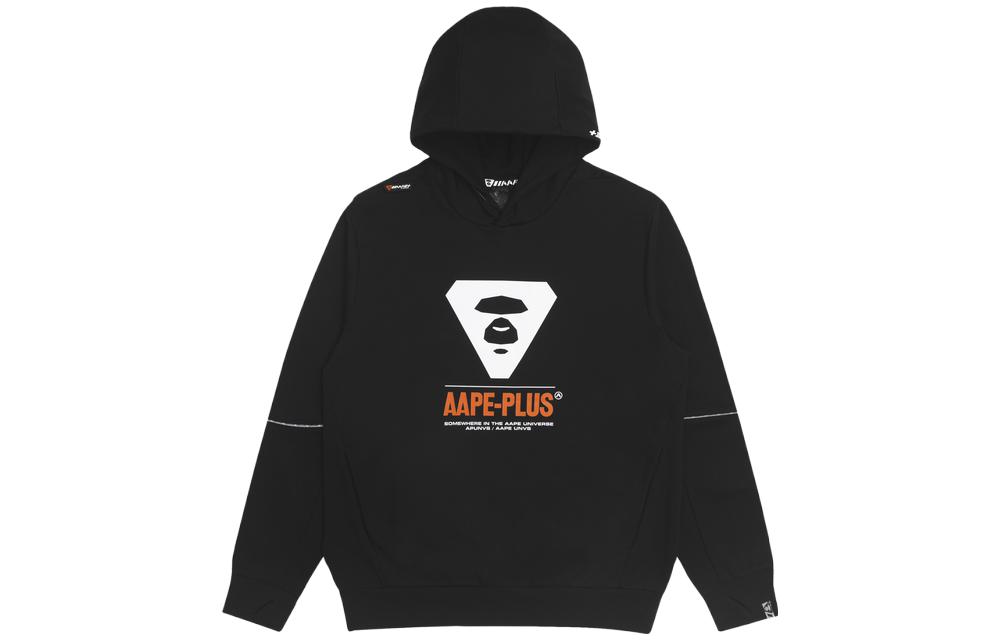 AAPE Hoodie with Letter Print and Spliced Sleeves Casual Wear AAPSWM3866XXH