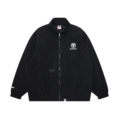 AAPE Letter Embroidery Stand Collar Loose Fit Zip Jacket for Men. AAPLJM7640XXM