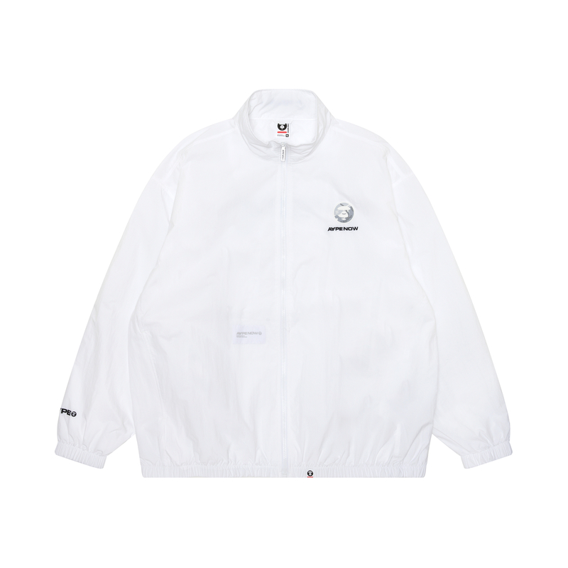 Shop AAPE 레터 자수 스탠드 칼라 루즈핏 지퍼 재킷 남성용. AAPLJM7640XXM