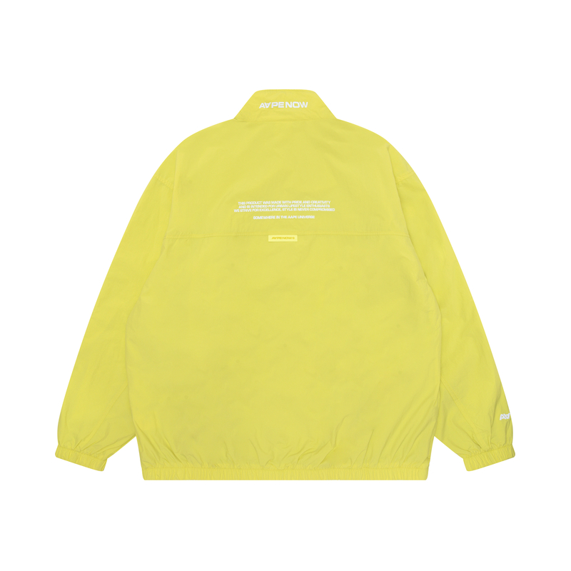 Sizing AAPE 레터 자수 스탠드 칼라 루즈핏 지퍼 재킷 남성용. AAPLJM7640XXM