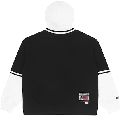 아페 컬러블록 레터프린트 페이크 투피스 풀오버 후디 유니섹스. AAPSWM3875XXI Lookbook 아페 컬러블록 레터프린트 페이크 투피스 풀오버 후디 유니섹스. AAPSWM3875XXI