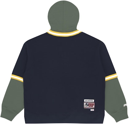 아페 컬러블록 레터프린트 페이크 투피스 풀오버 후디 유니섹스. AAPSWM3875XXI Sizing 아페 컬러블록 레터프린트 페이크 투피스 풀오버 후디 유니섹스. AAPSWM3875XXI