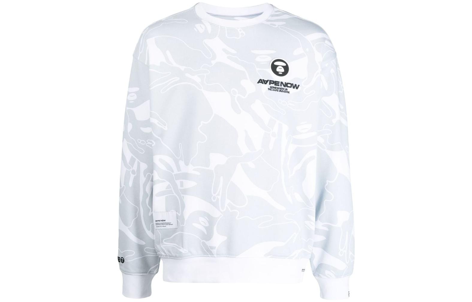 AAPE Letter Print Crewneck Casual Sweatshirt ASWA305XXL