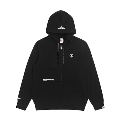 AAPE Letter Print Full-Zip Hoodie with Long Sleeves AAPSWM3800XXH