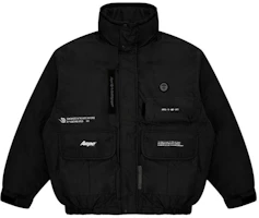 AAPE Letter Print Patch Multi-Pocket Crewneck Jacket for Men AAPJKM7461XXH AAPE Letter Print Patch Multi-Pocket Crewneck Jacket for Men AAPJKM7461XXH