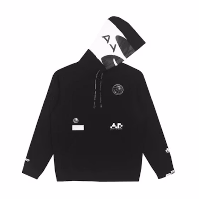 AAPE Letter Print Pullover Hoodie Long Sleeve Sweater AAPSWM3820XXH