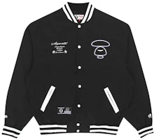 AAPE Letter Print Stand Collar Button-Up Jacket for Men AAPLJM7488XXH AAPE Letter Print Stand Collar Button-Up Jacket for Men AAPLJM7488XXH