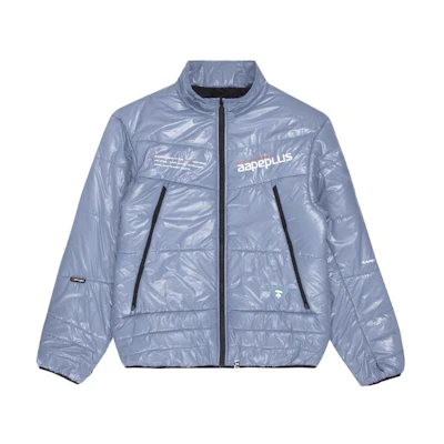 AAPE Letter Print Stand Collar Thick Loose Fit Long Sleeve Jacket for Men AAPJKM7491XXH-1