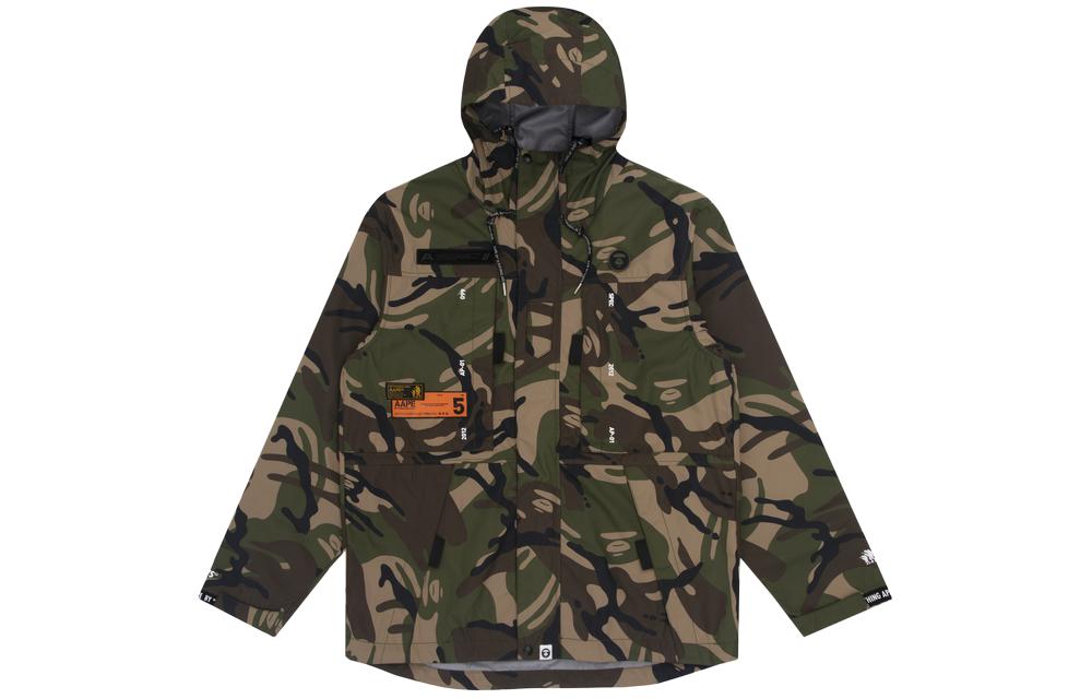 AAPE Lightweight Camo Letter Print Long Sleeve Jacket for Men AAPLJM7387XAF-1