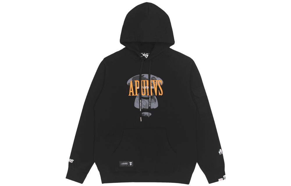 AAPE Logo Ape Graphic Patchwork Pocket Hoodie AAPSWM3822XXH-1